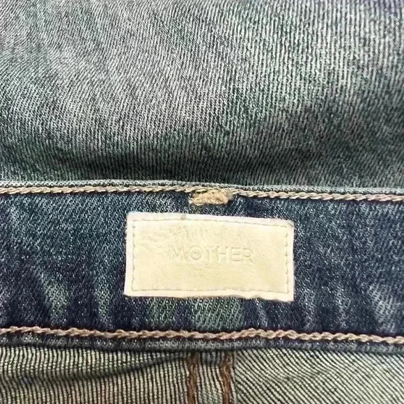 Mother the Tomcat Ankle in Helter Skelter Lightning Bolt Jeans - Size 26 - Picture 9 of 11